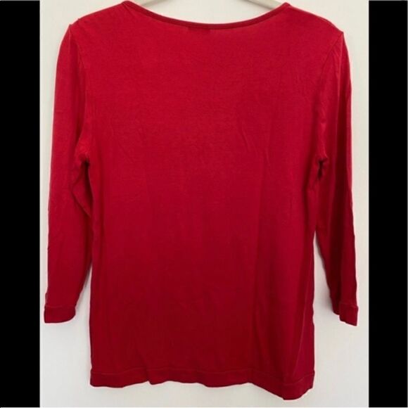 Jil Sander 3/4 sleeve Tee Shirt Red M - Picture 2 of 5